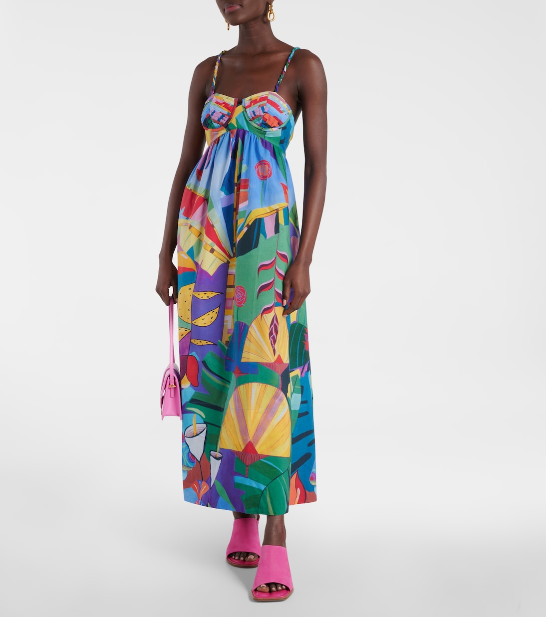 Maxikleid Tropical Scenario aus Baumwolle | Farm Rio