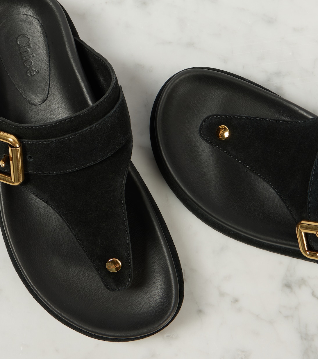 Sandali infradito Nil in suede | Chloé
