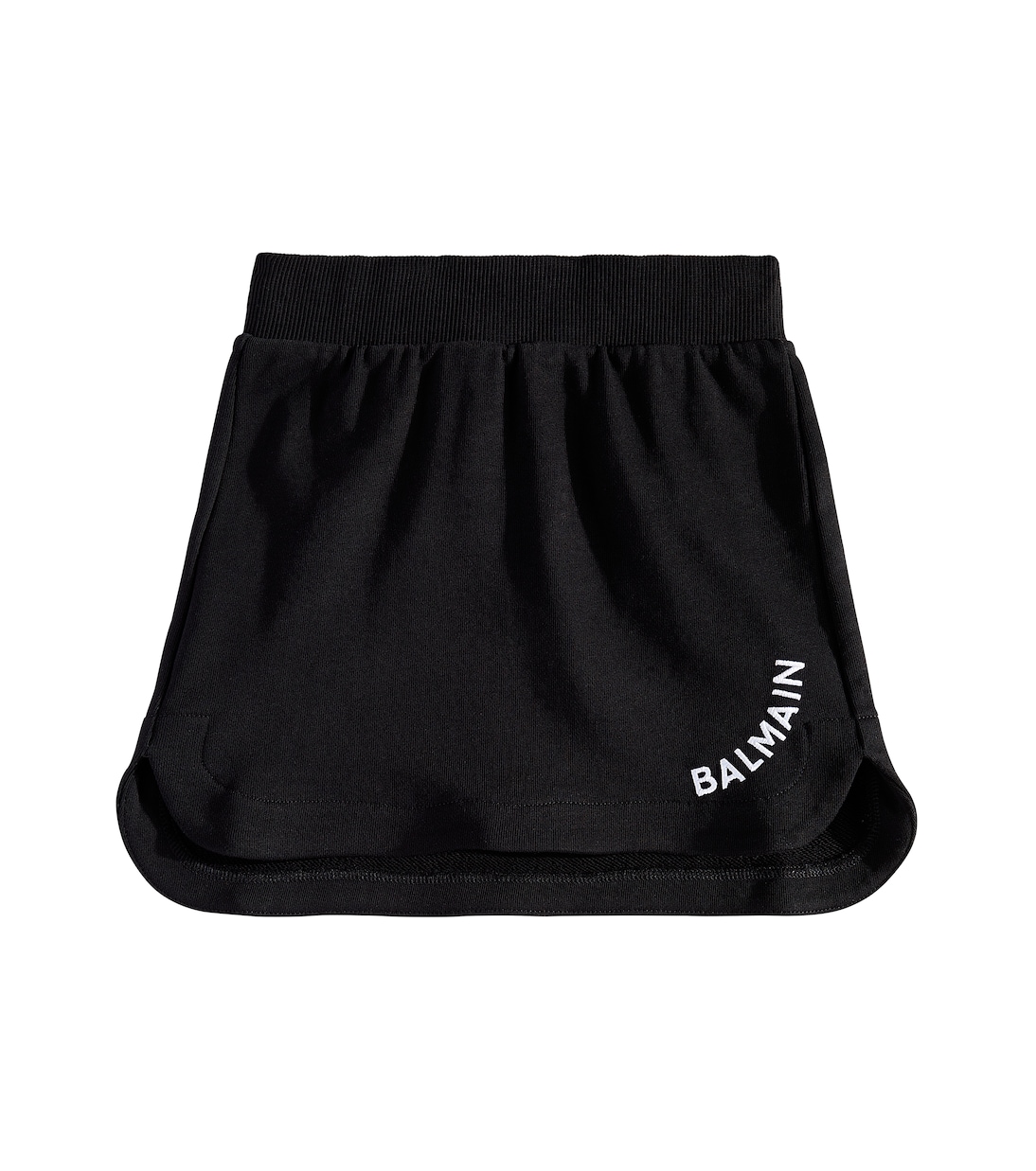 Falda de mezcla de algodón con logo | Balmain Kids