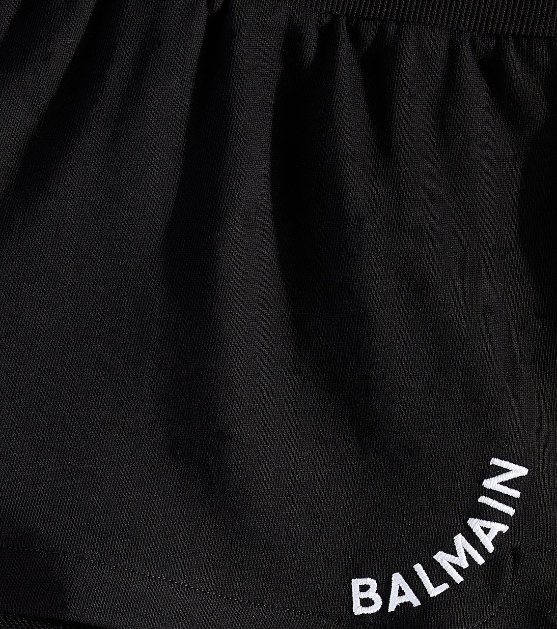 Falda de mezcla de algodón con logo | Balmain Kids