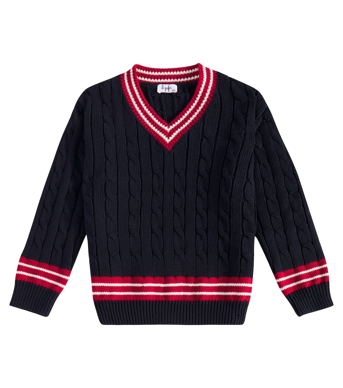 Pullover in cotone a trecce | Il Gufo