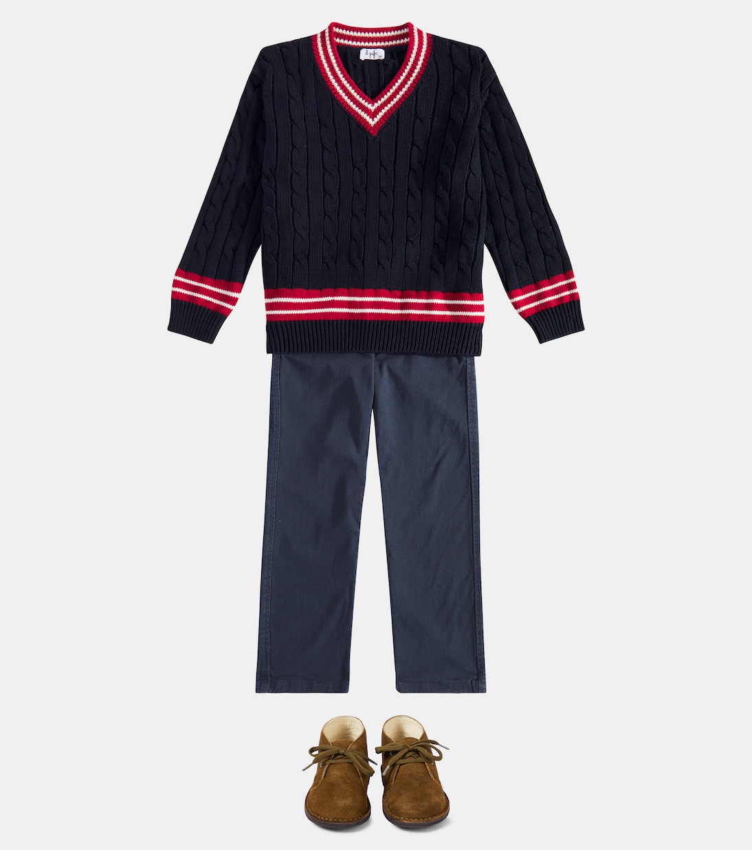 Pullover in cotone a trecce | Il Gufo