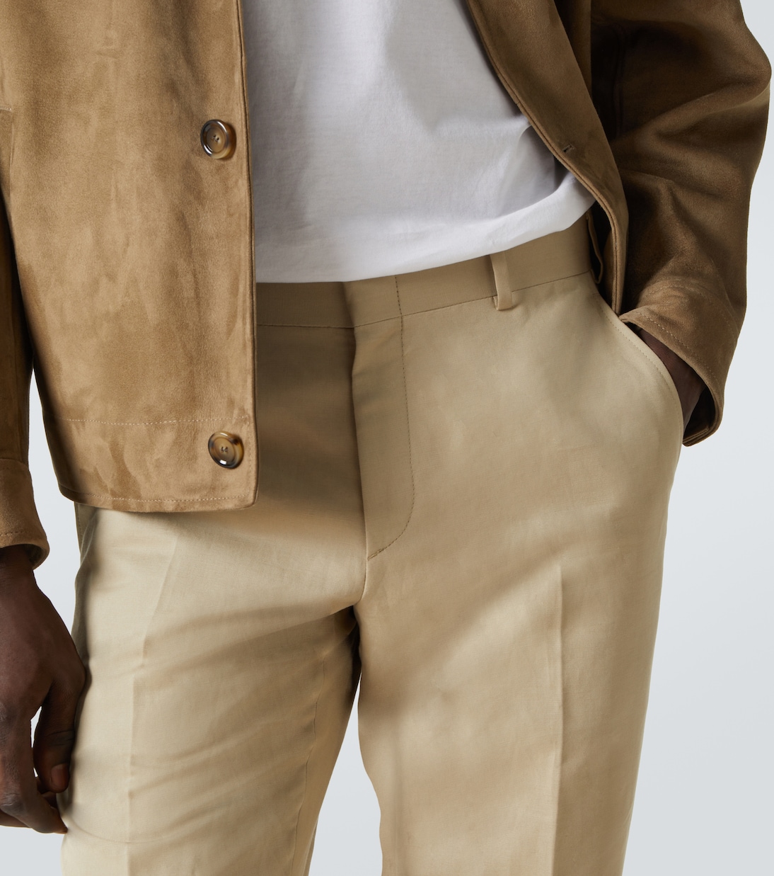 Pantaloni regular Pienza in lino e cotone | Brioni