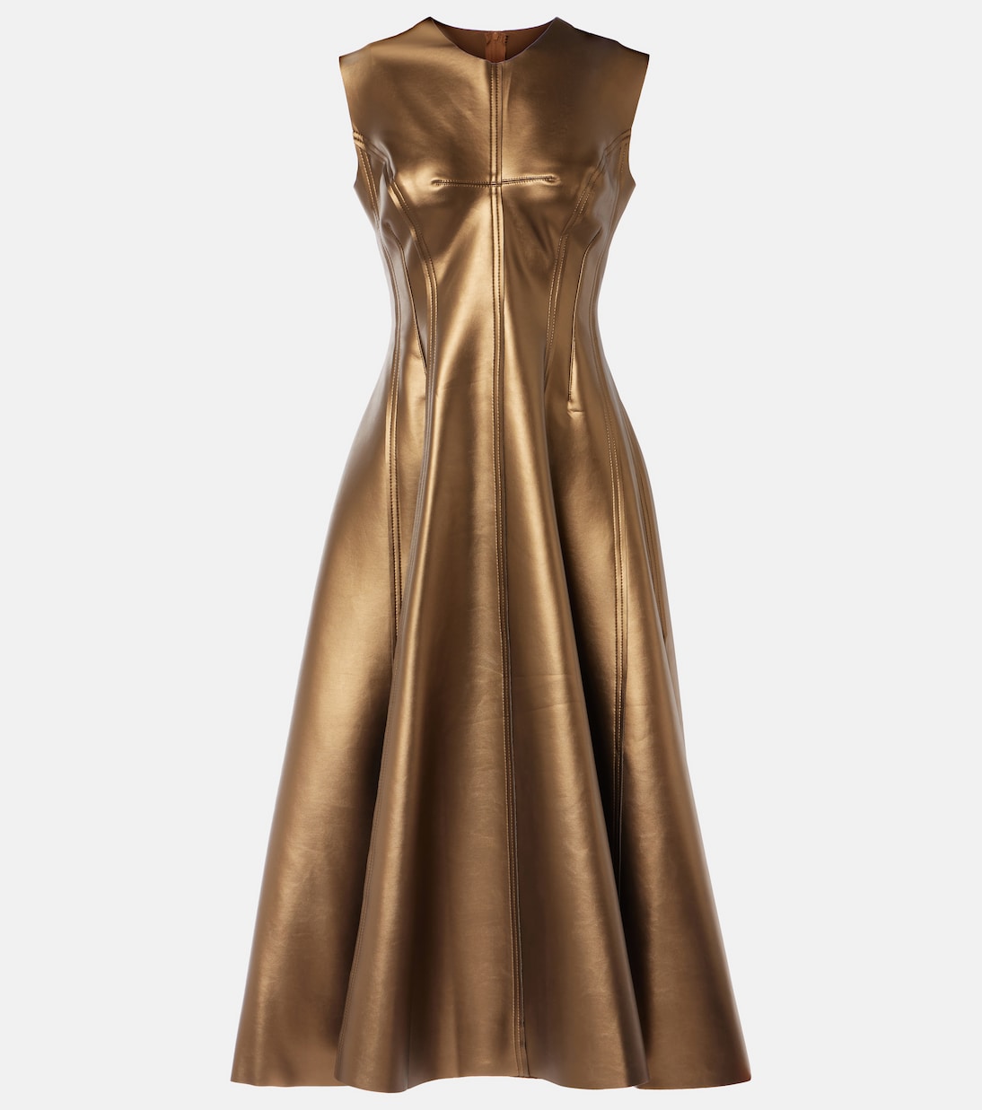 Midikleid aus Lederimitat | Norma Kamali