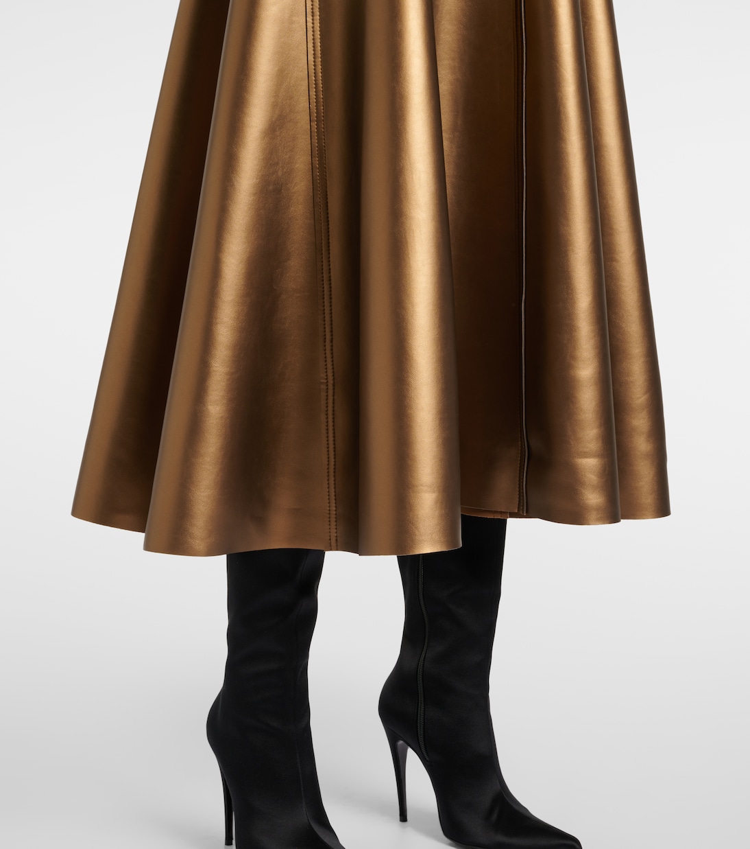 Midikleid aus Lederimitat | Norma Kamali