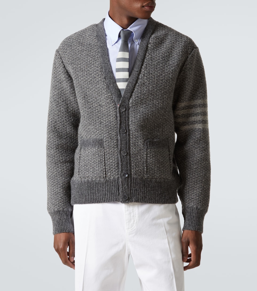 Donegal 4-Bar wool and mohair cardigan | Thom Browne