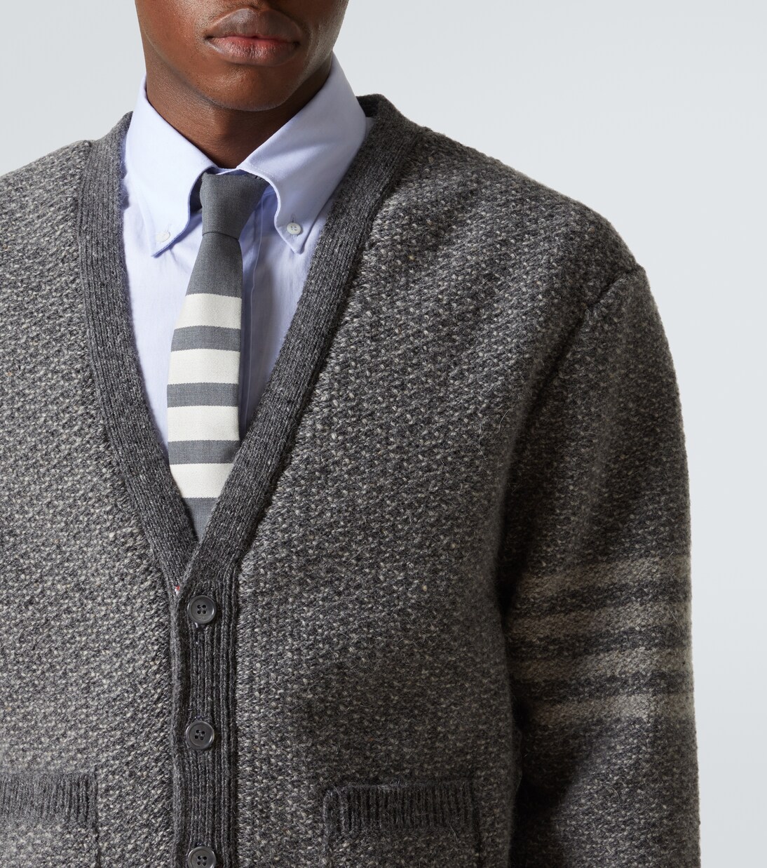 Donegal 4-Bar wool and mohair cardigan | Thom Browne
