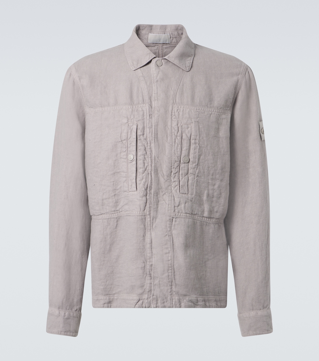 Hemdjacke Ghost Compass aus Leinen | Stone Island