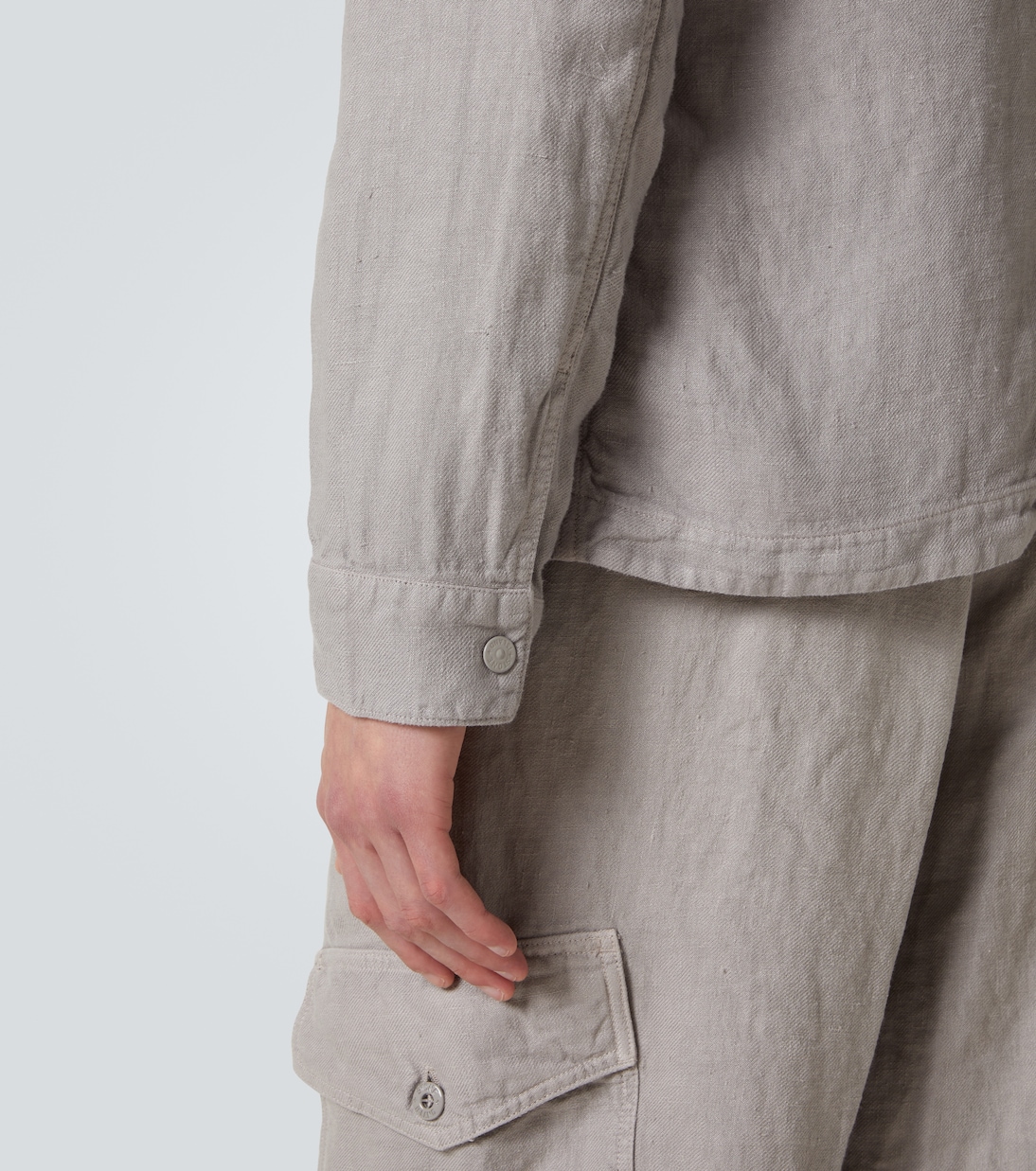 Hemdjacke Ghost Compass aus Leinen | Stone Island