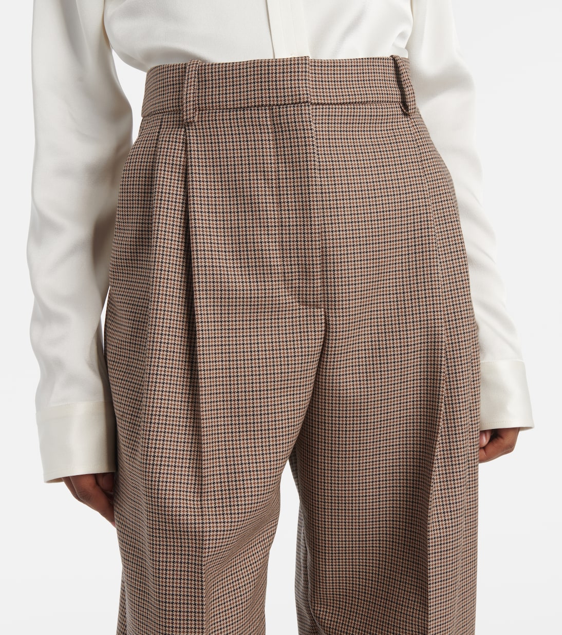 Pantaloni cropped a gamba larga in lana  | Stella McCartney