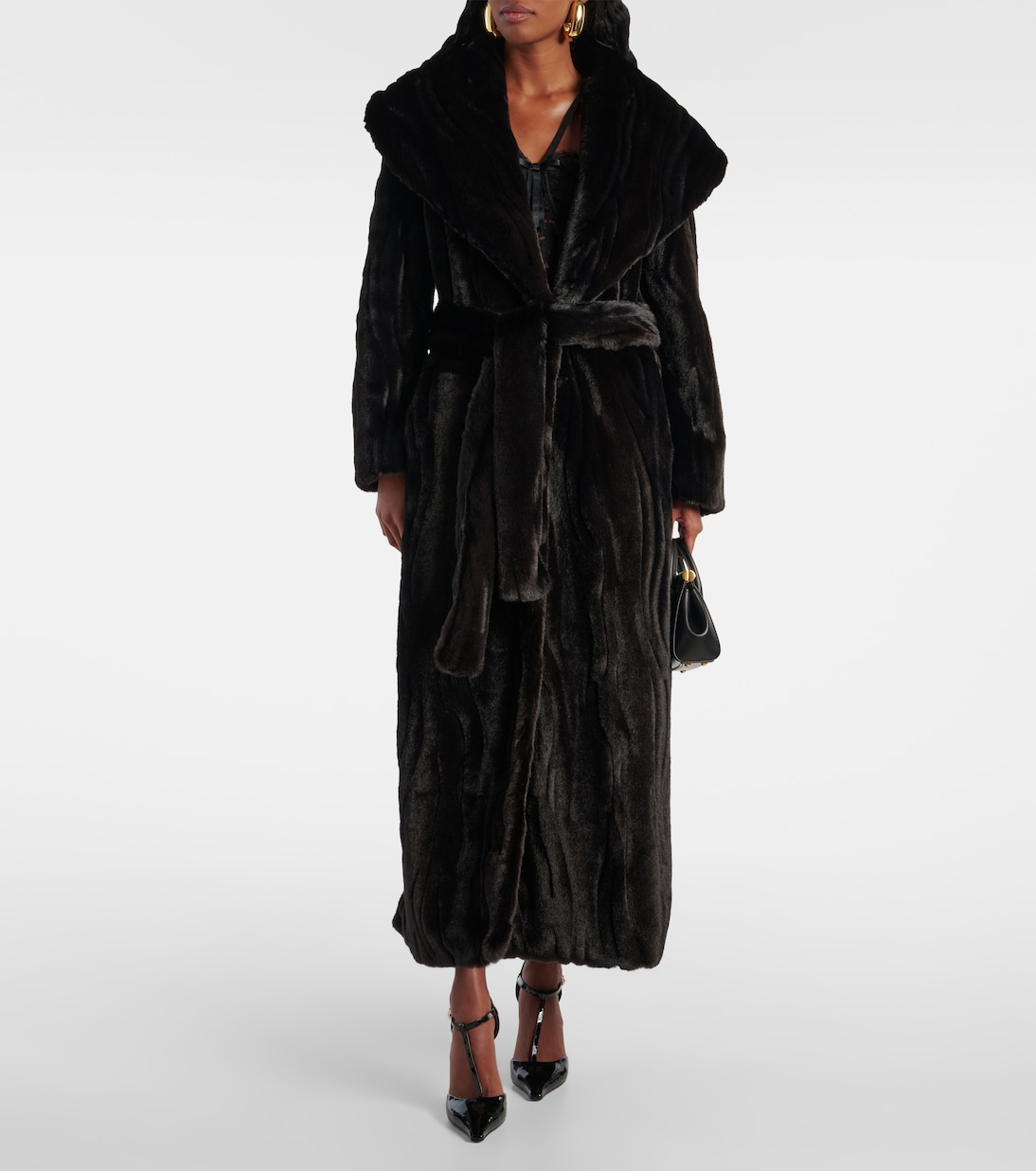 Manteau Giovanna en fourrure synthétique | Nour Hammour
