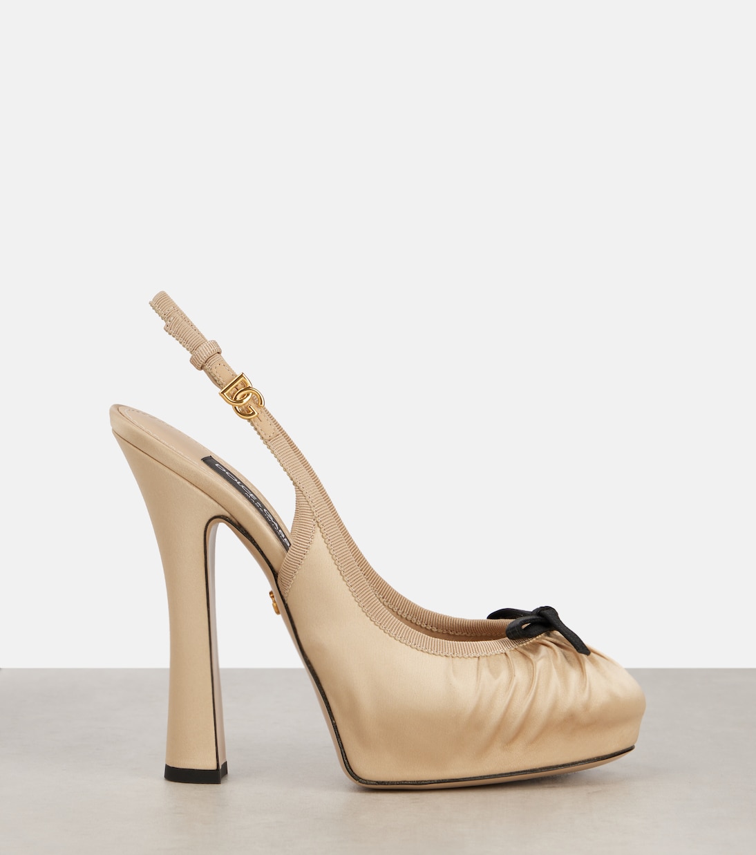 Vally satin platform slingback pumps | Dolce&Gabbana