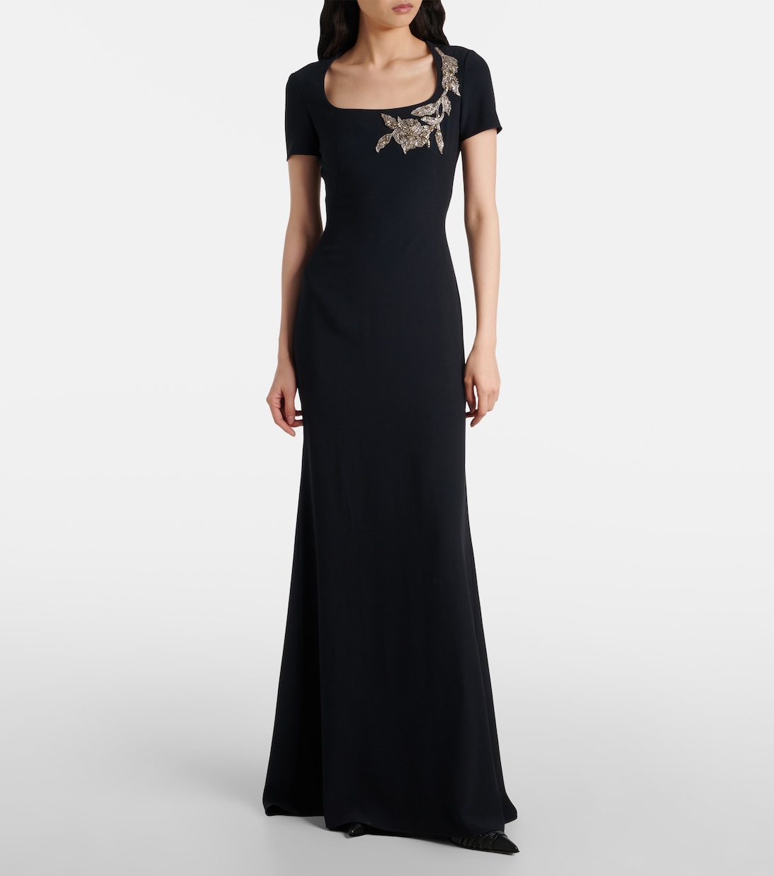 Embroidered crêpe gown | McQueen