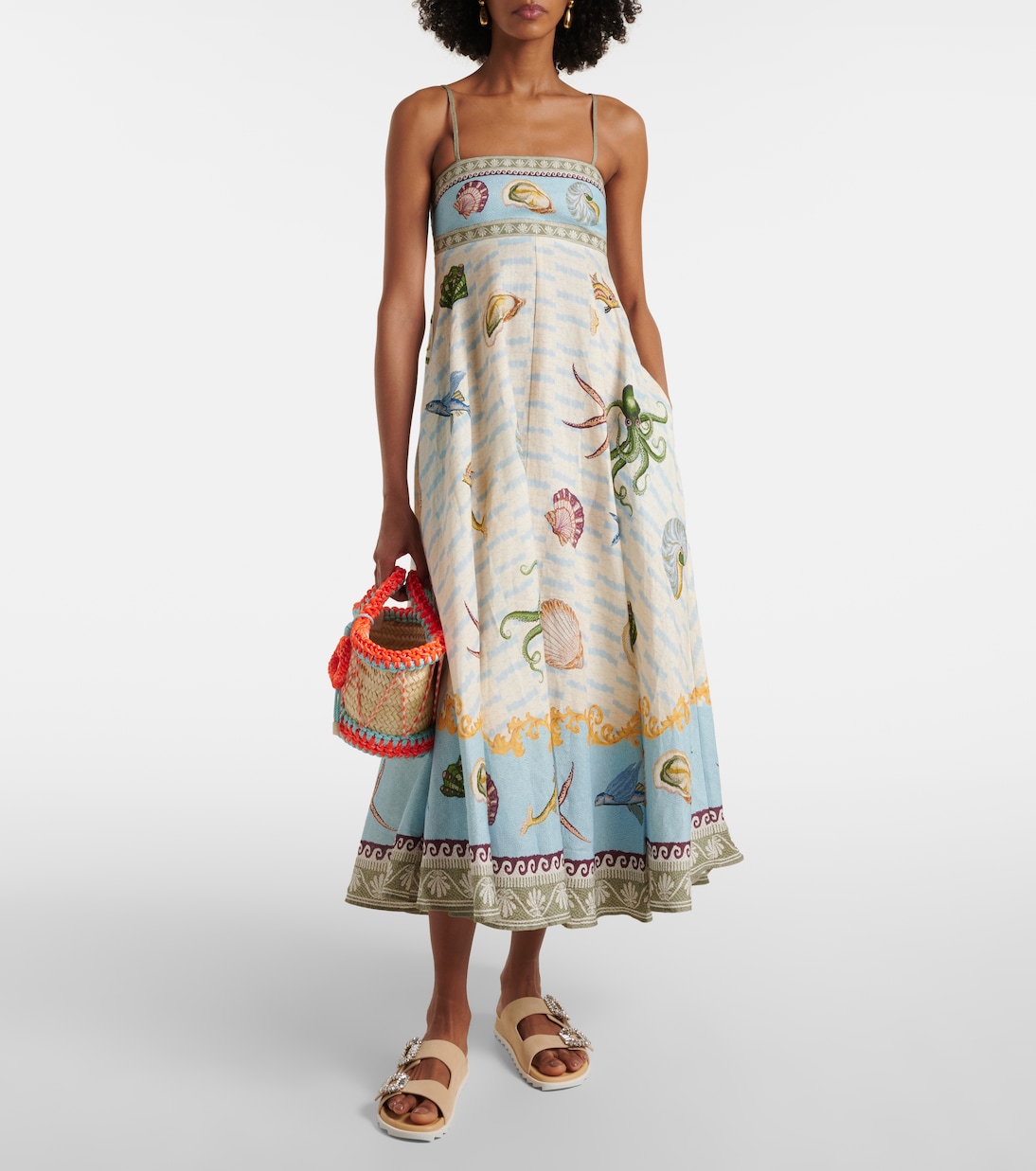 Robe longue Bath House en lin | Alémais
