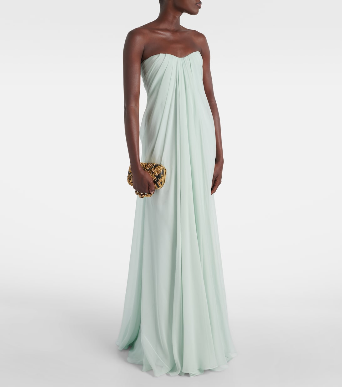 Robe aus Seiden-Chiffon | McQueen