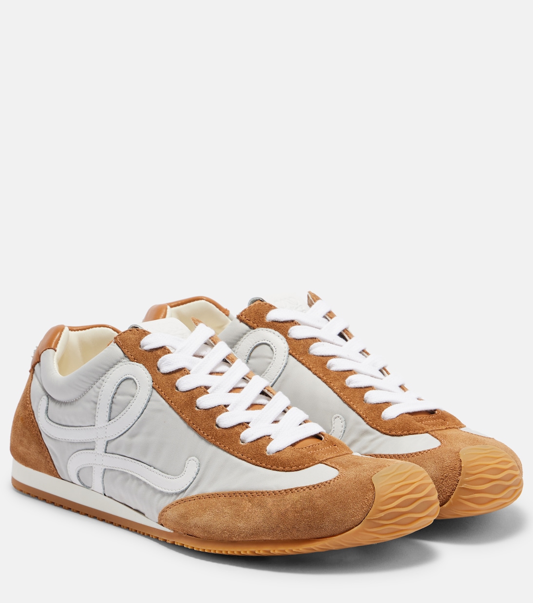 Ballet 2.0 suede-trimmed sneakers | Loewe