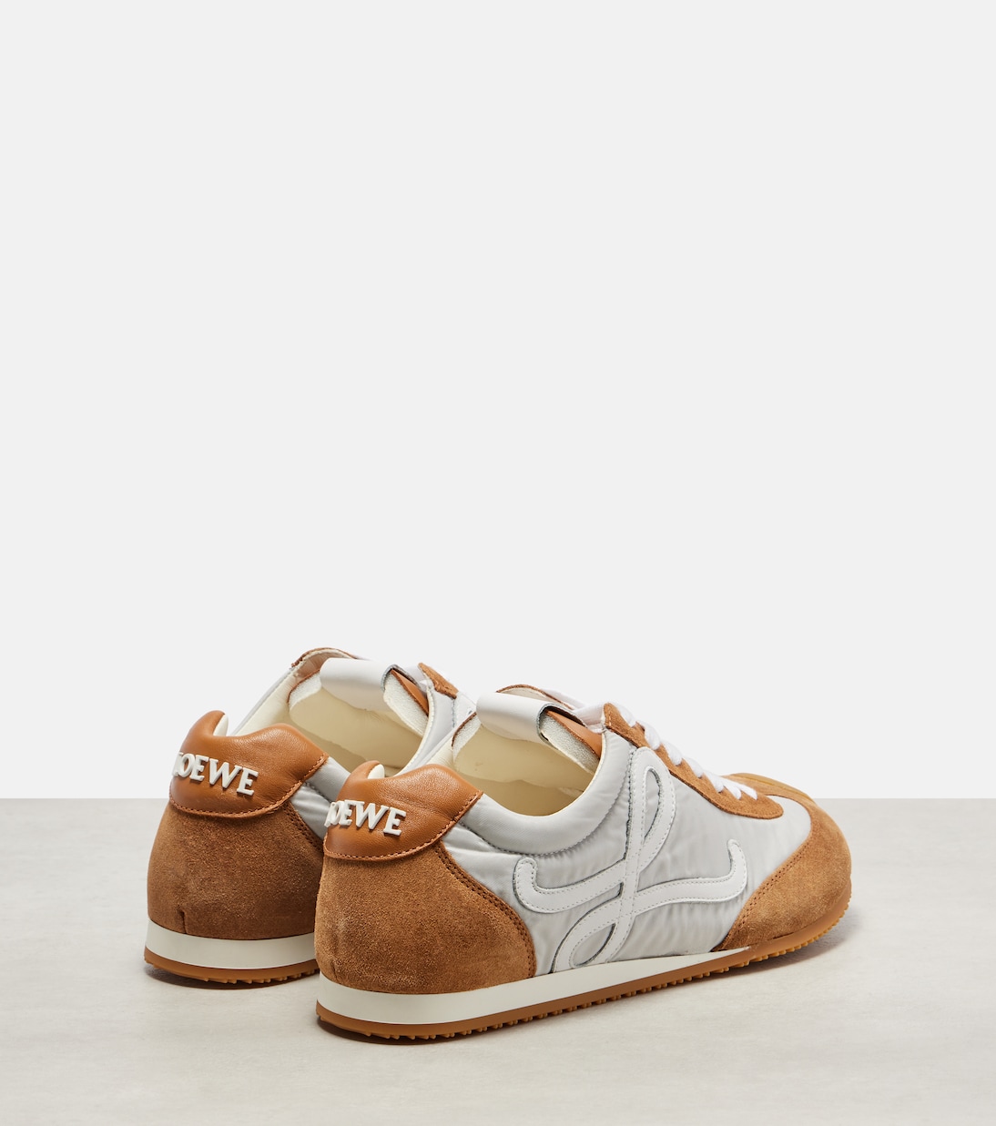 Ballet 2.0 suede-trimmed sneakers | Loewe