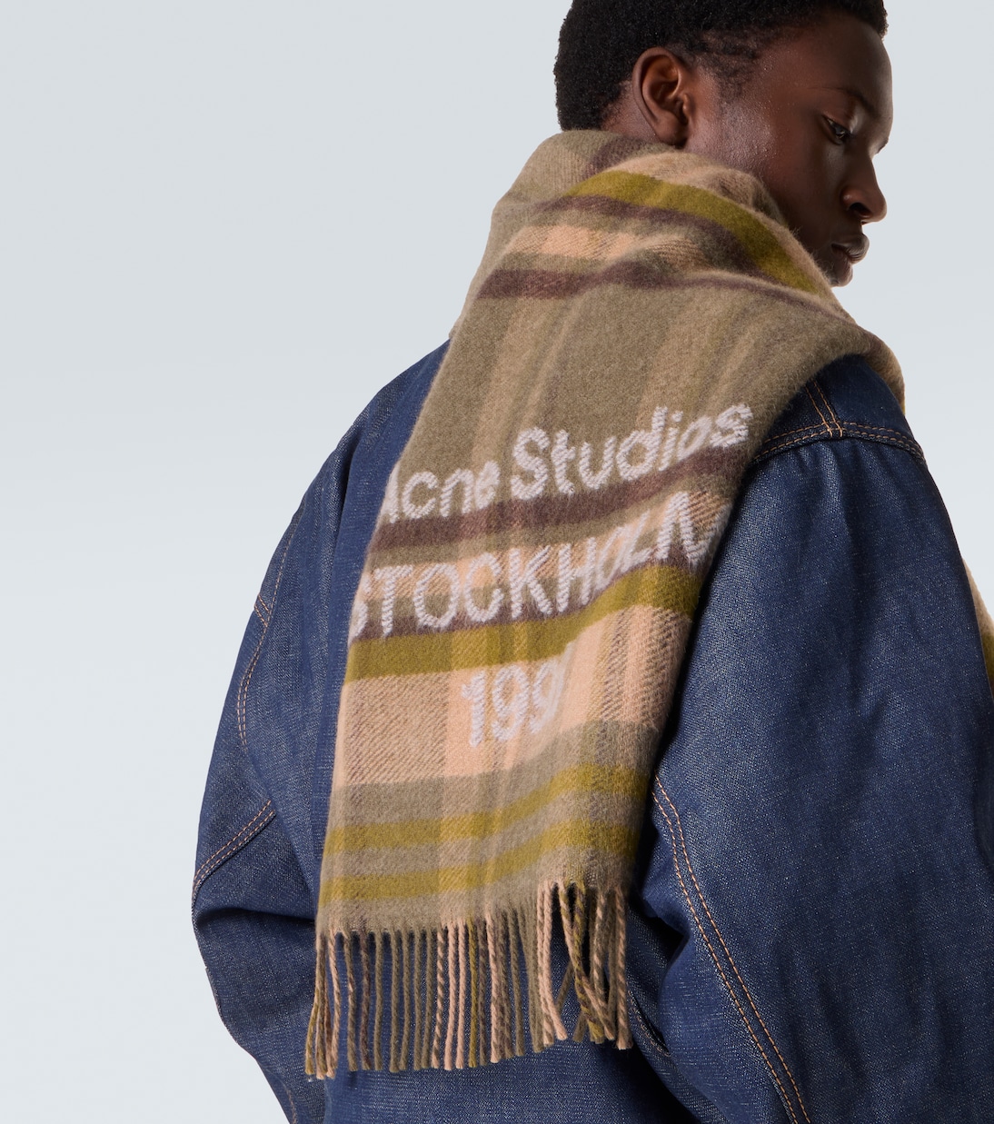 Logo checked wool scarf | Acne Studios