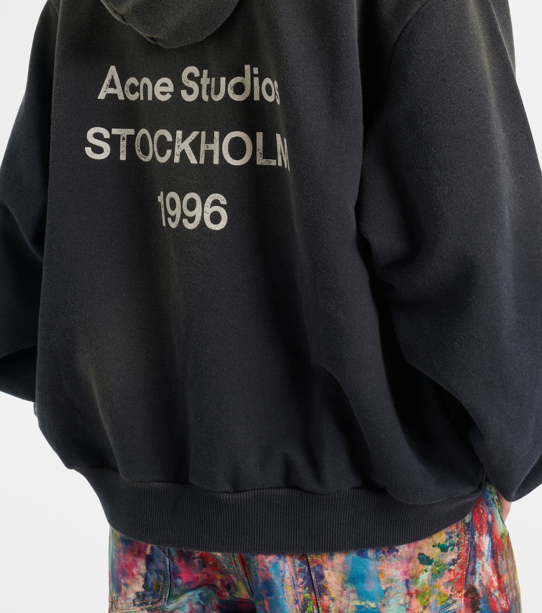 Felpa distressed in jersey con cappuccio | Acne Studios