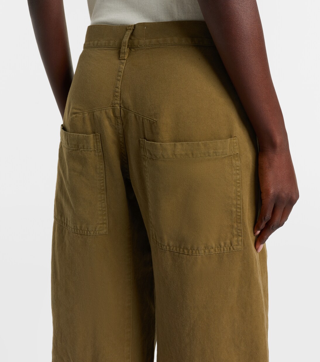 Pantalon barrel Shon en coton et lin | Nili Lotan