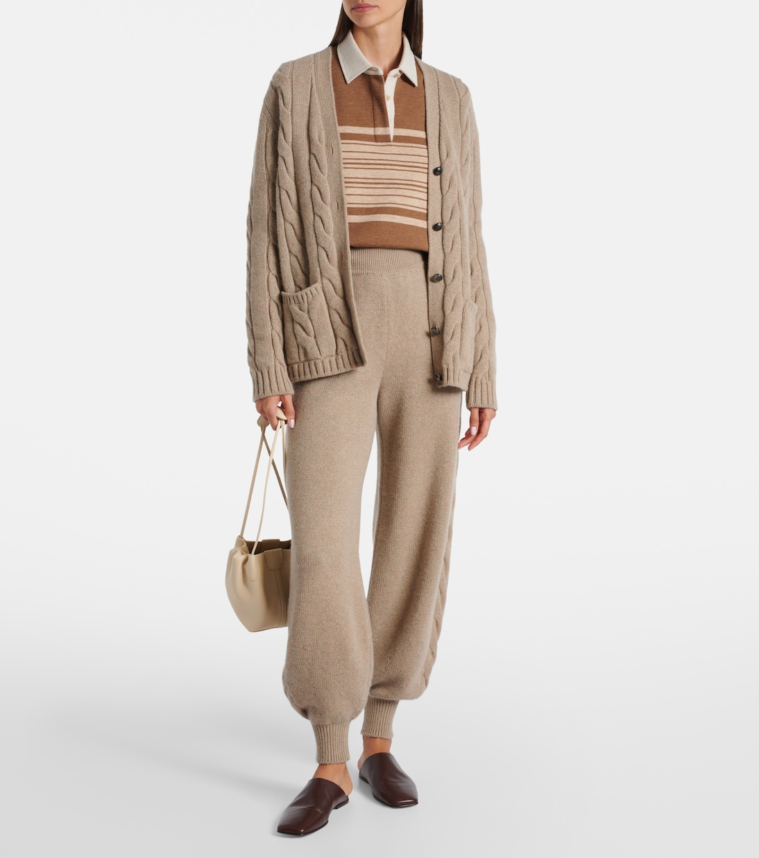 Napier cable-knit cashmere cardigan | Loro Piana