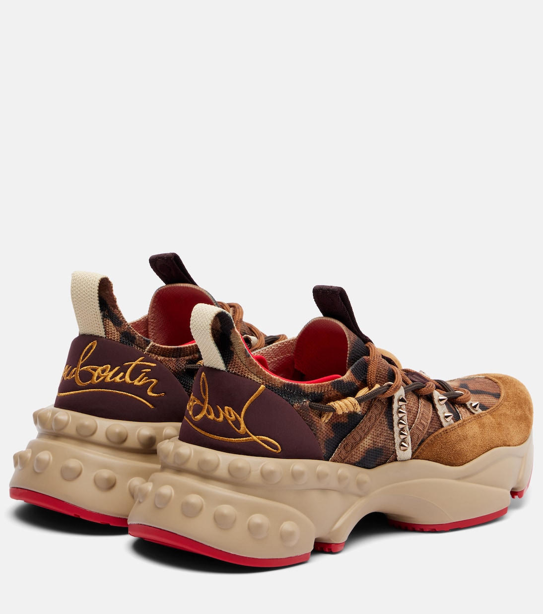 Trailrun suede-trimmed sneakers | Christian Louboutin