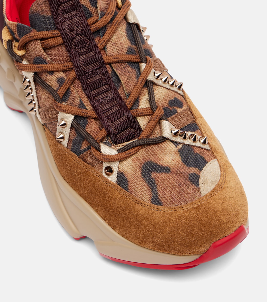 Trailrun suede-trimmed sneakers | Christian Louboutin