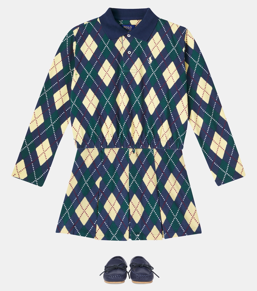 Argyle cotton polo shirt and skirt set | Polo Ralph Lauren Kids