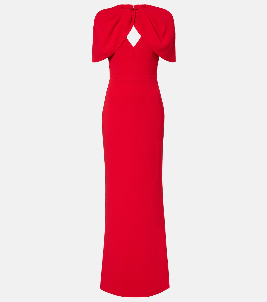 Cameron caped crêpe gown | Rebecca Vallance
