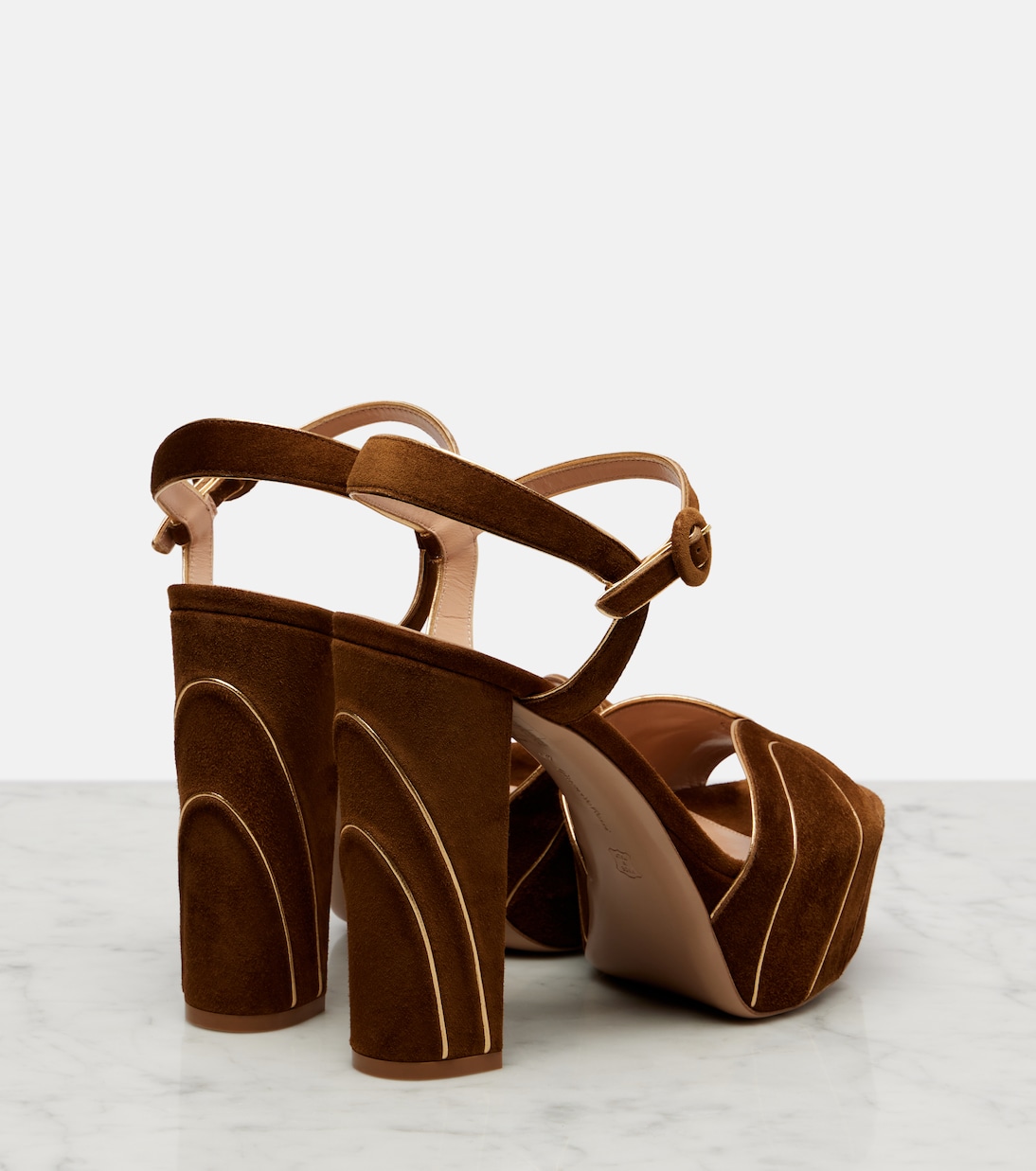 Sandalias 125 de ante con plataforma | Gianvito Rossi