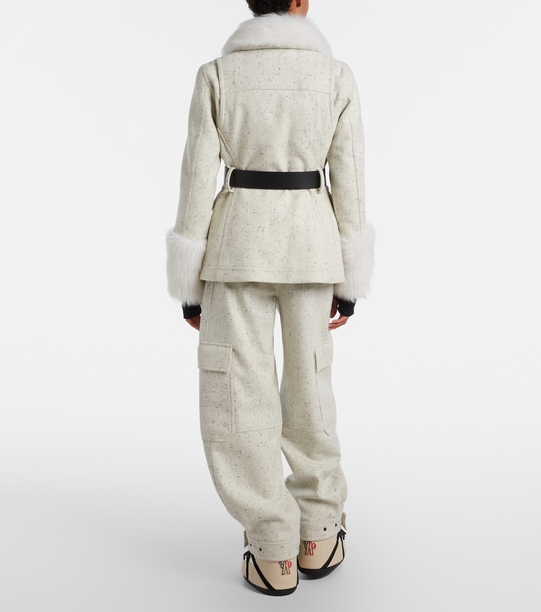 Chaqueta de esquí de plumas Devez de lana virgen con borrego | Moncler Grenoble