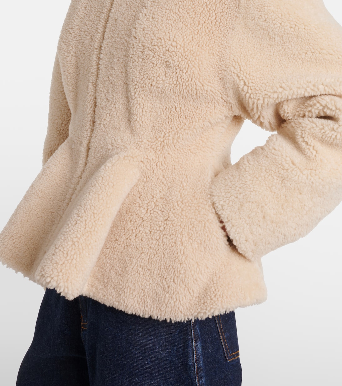 Veste Peplum en shearling | Alaïa