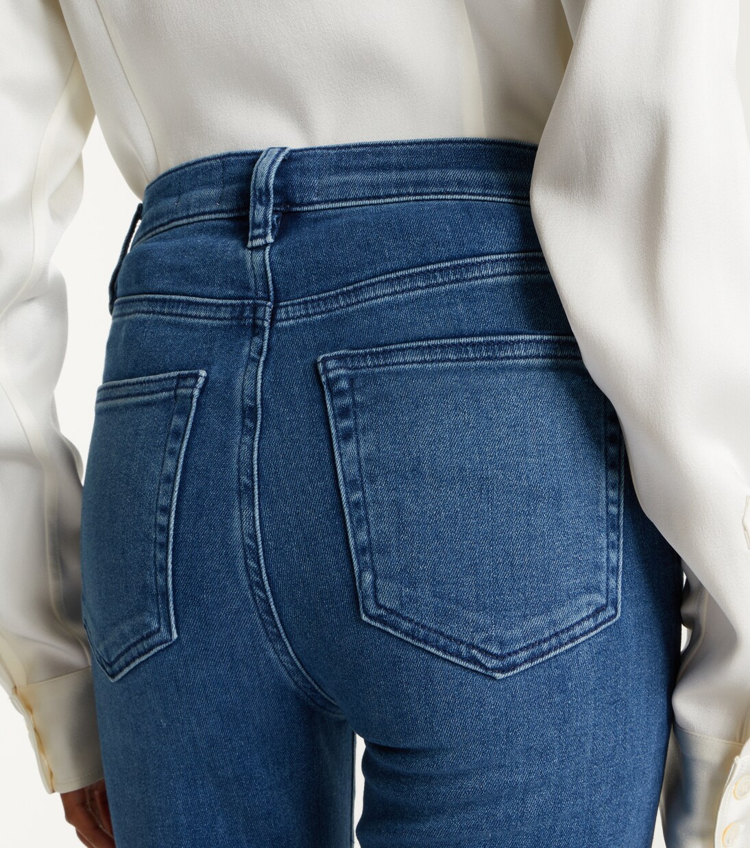 Jeans rectos Le Sleek de tiro alto cropped | Frame