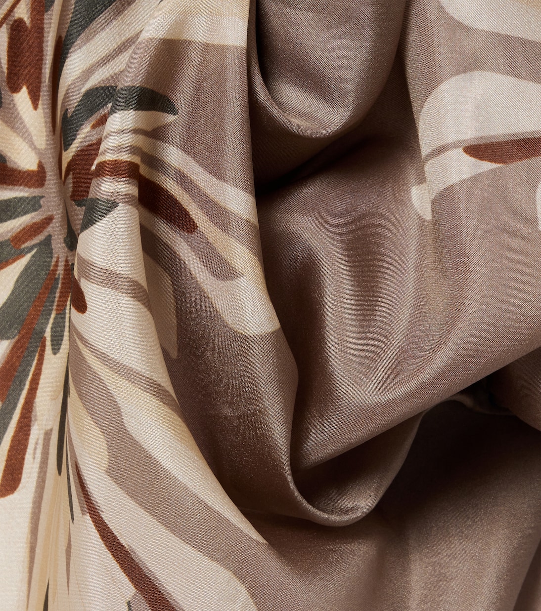 Floral silk twill scarf | Brunello Cucinelli