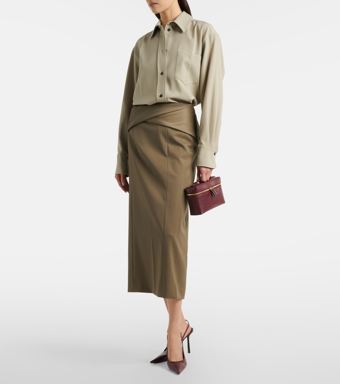 Schultertasche Vanity aus Leder | Victoria Beckham