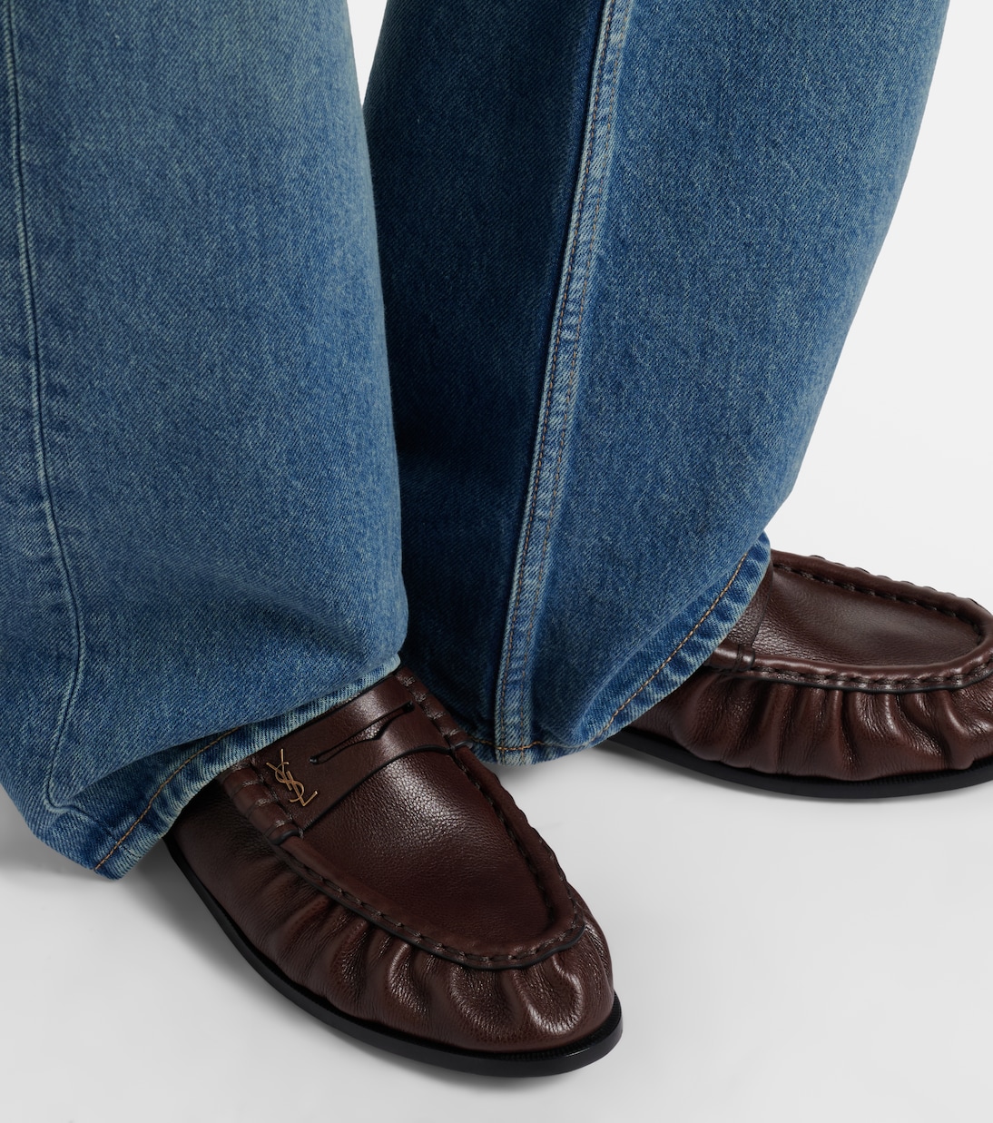 Le Loafer leather penny loafers | Saint Laurent