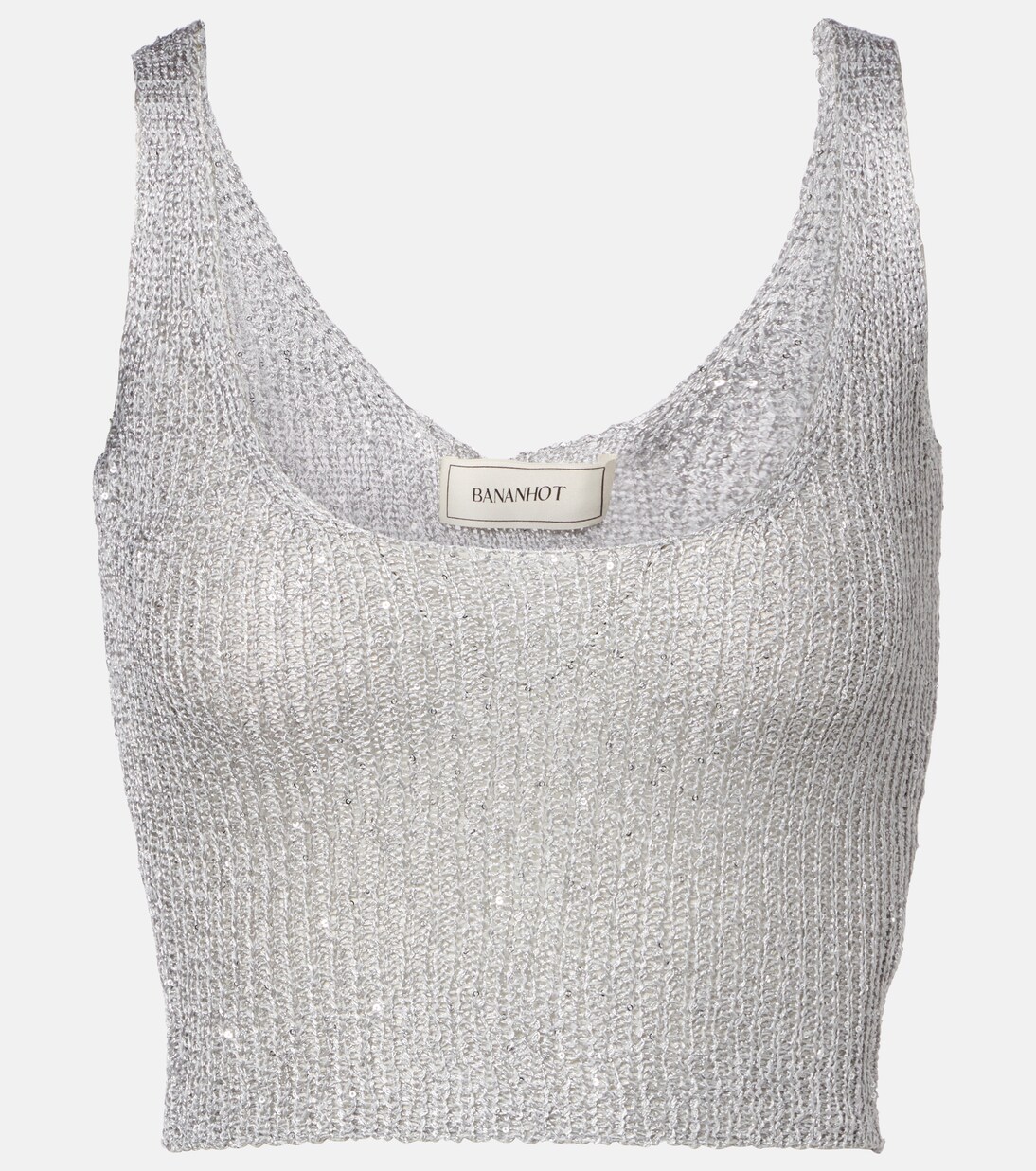 Top raccourci Aretha à sequins | Bananhot