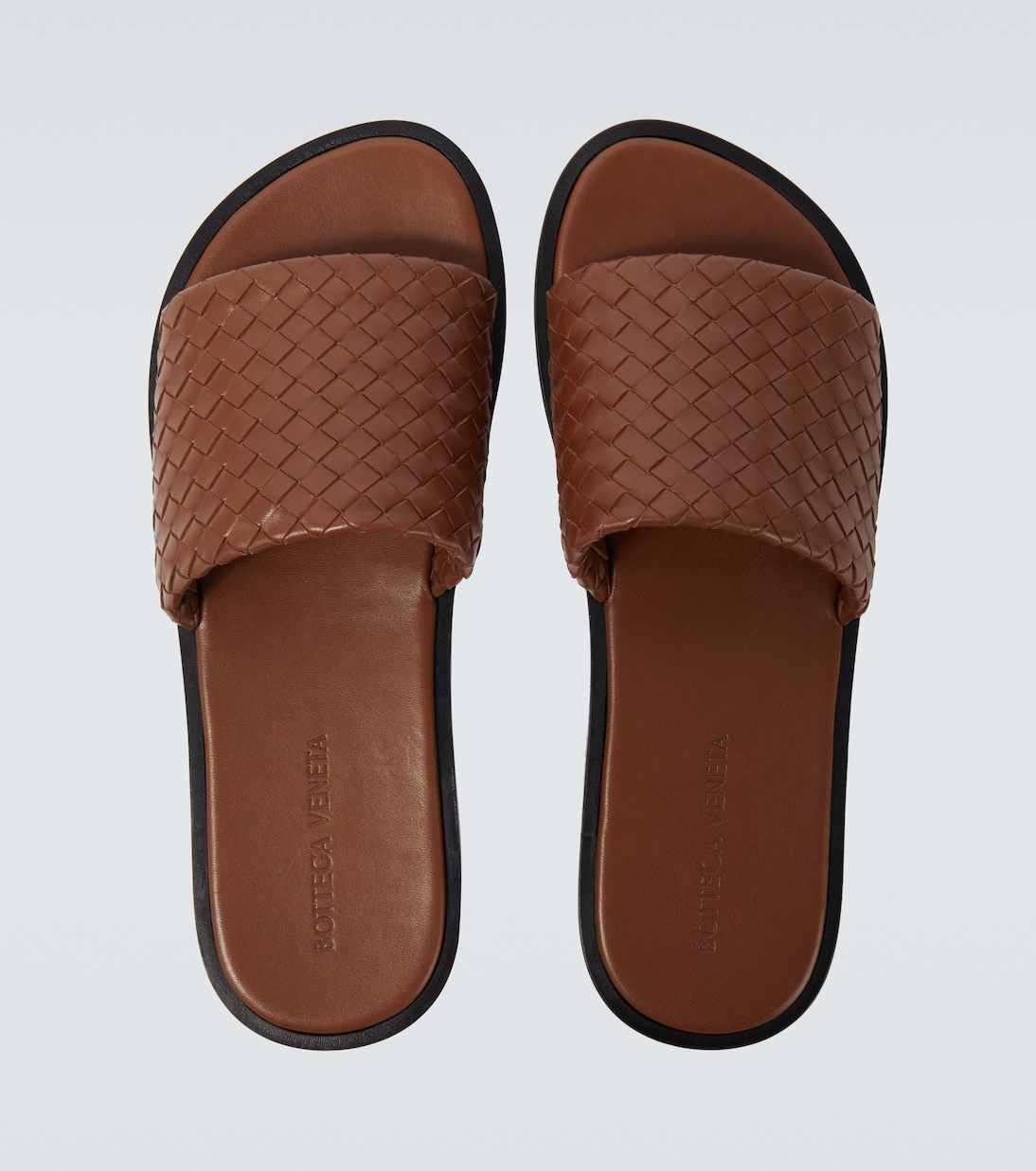 Elio Intrecciato leather slides | Bottega Veneta