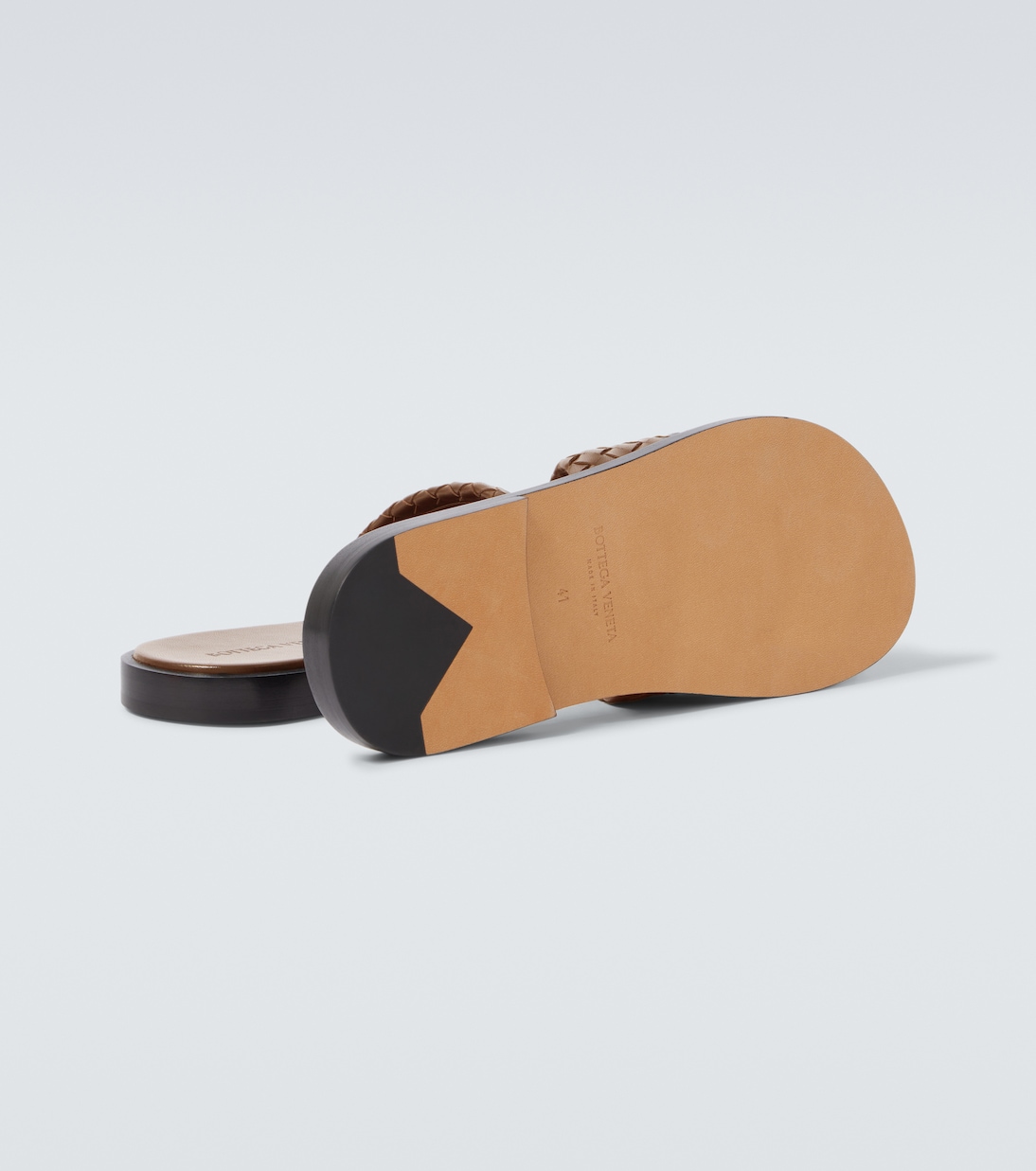 Elio Intrecciato leather slides | Bottega Veneta