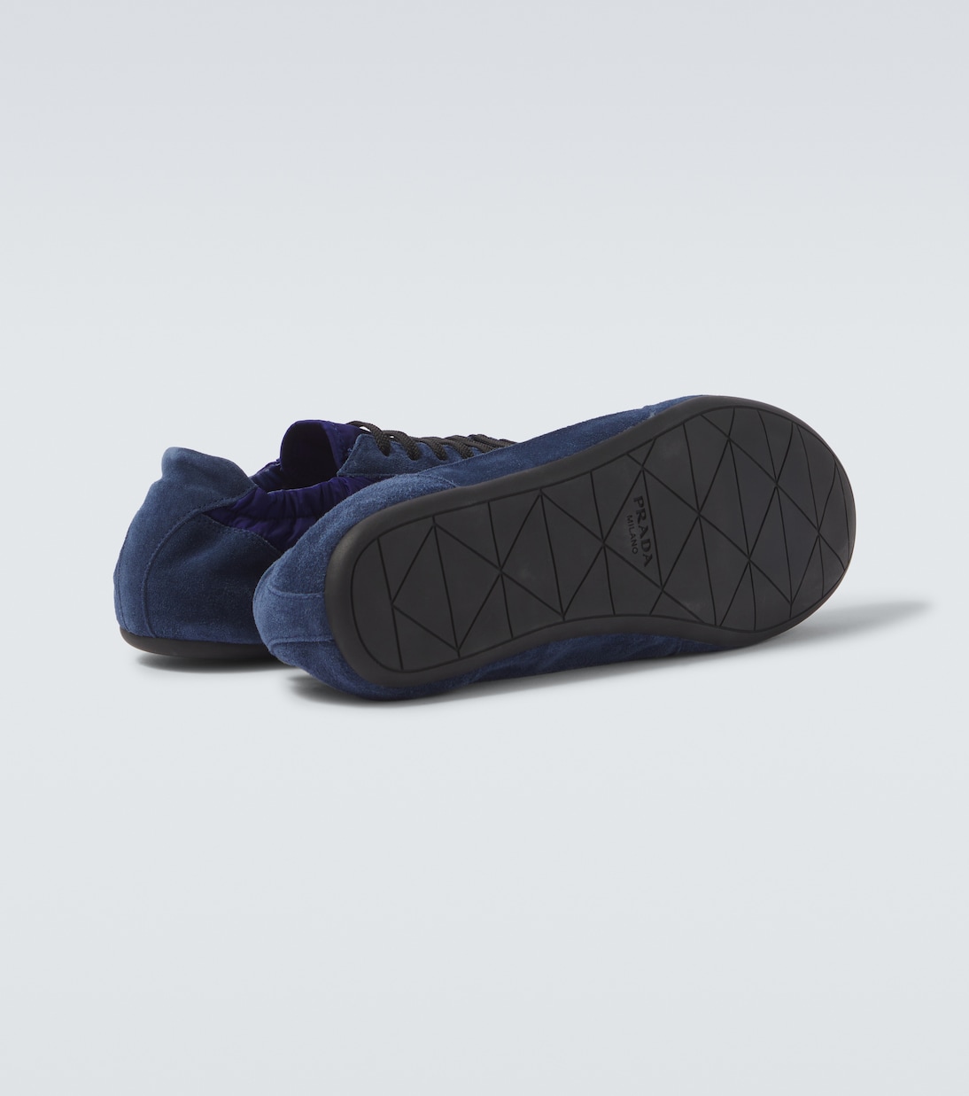 Prada Collapse Re-Nylon and suede sneakers | Prada