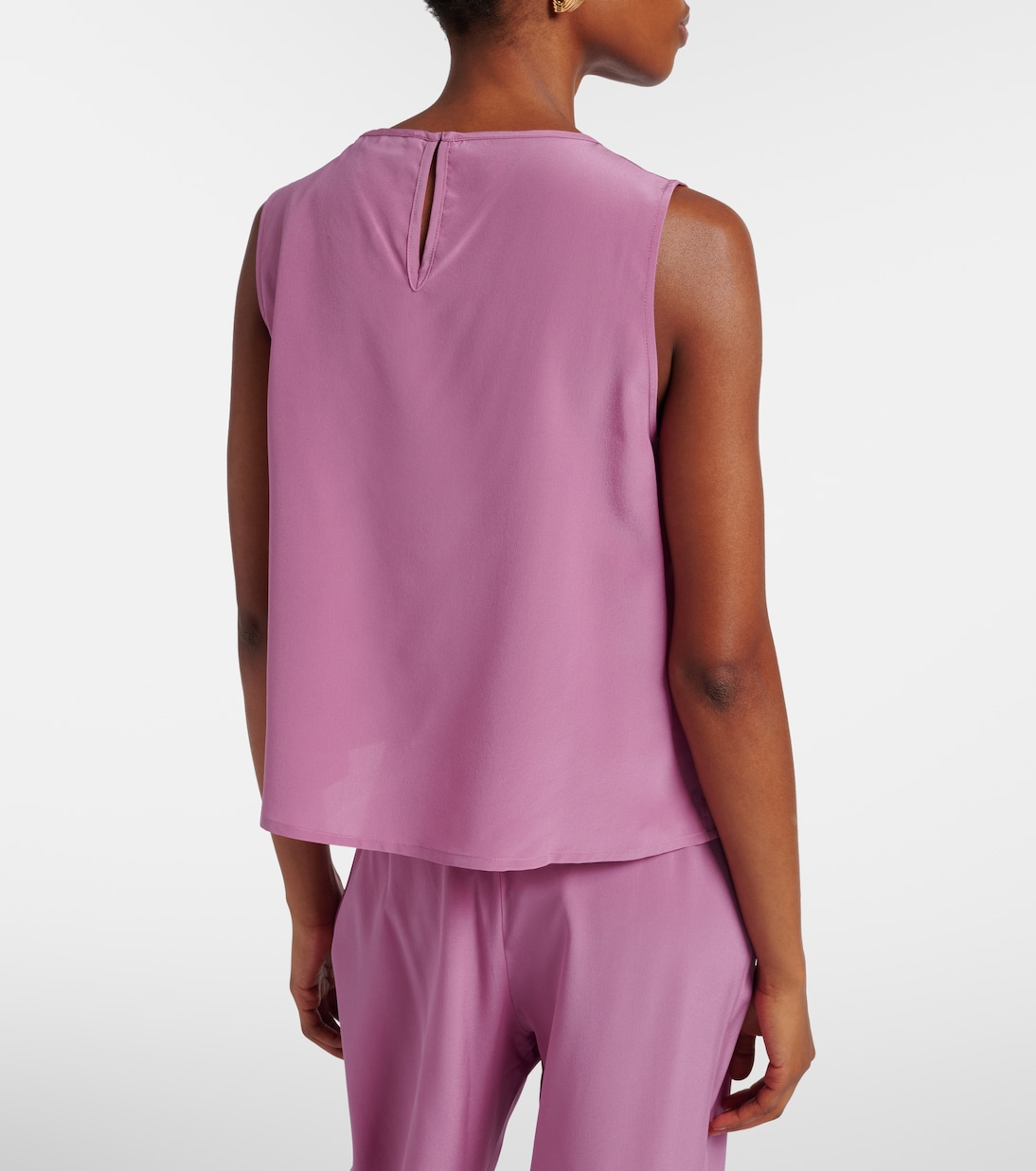 Sofia silk crêpe tank top | Asceno
