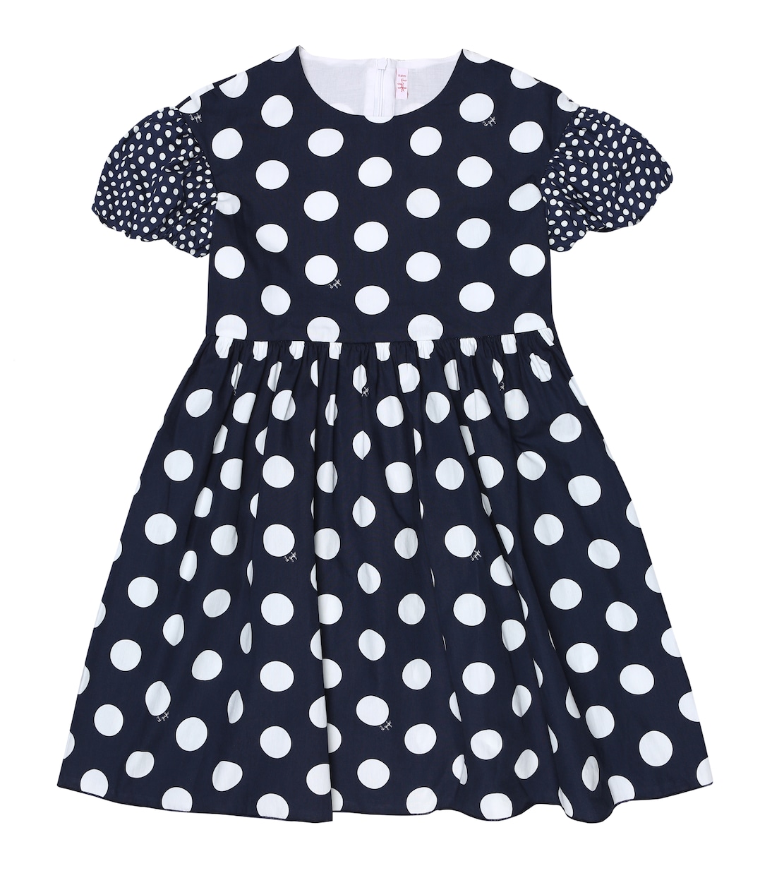Kleid aus Baumwolle mit Polka-Dots | Il Gufo