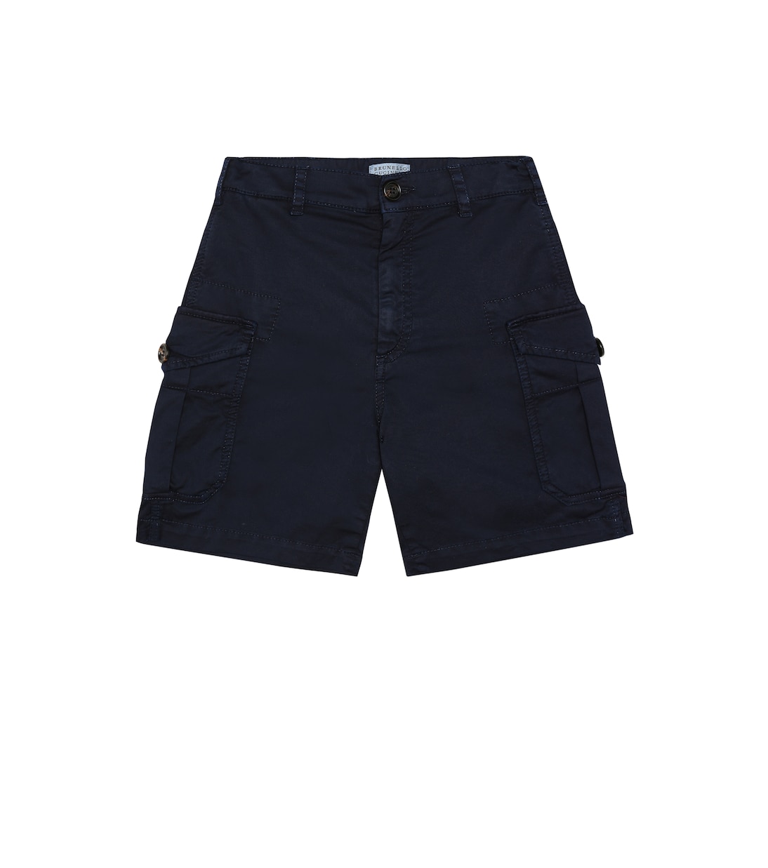 Shorts cargo de algodón elastizado | Brunello Cucinelli Kids