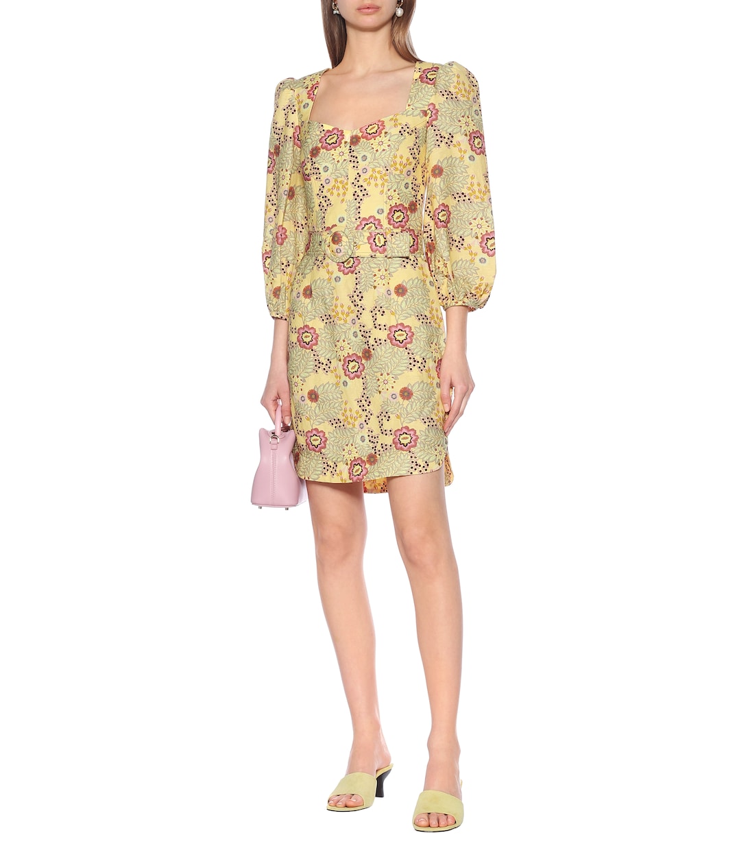 Vestido corto Sahara mezcla de lino | Rebecca Vallance