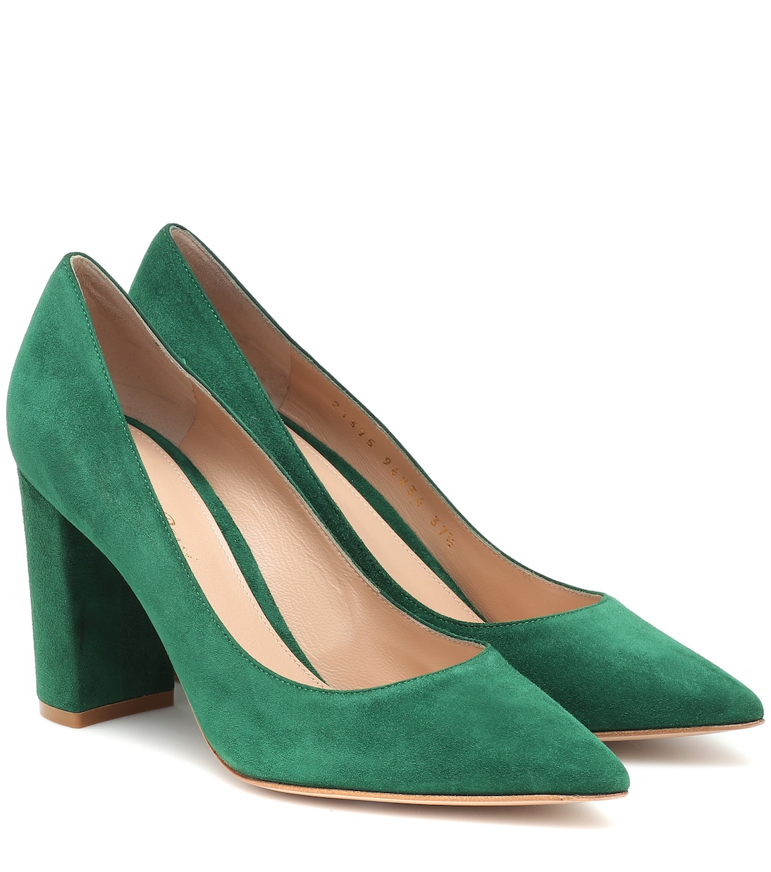 Piper 85 suede pumps in green Gianvito Rossi Mytheresa