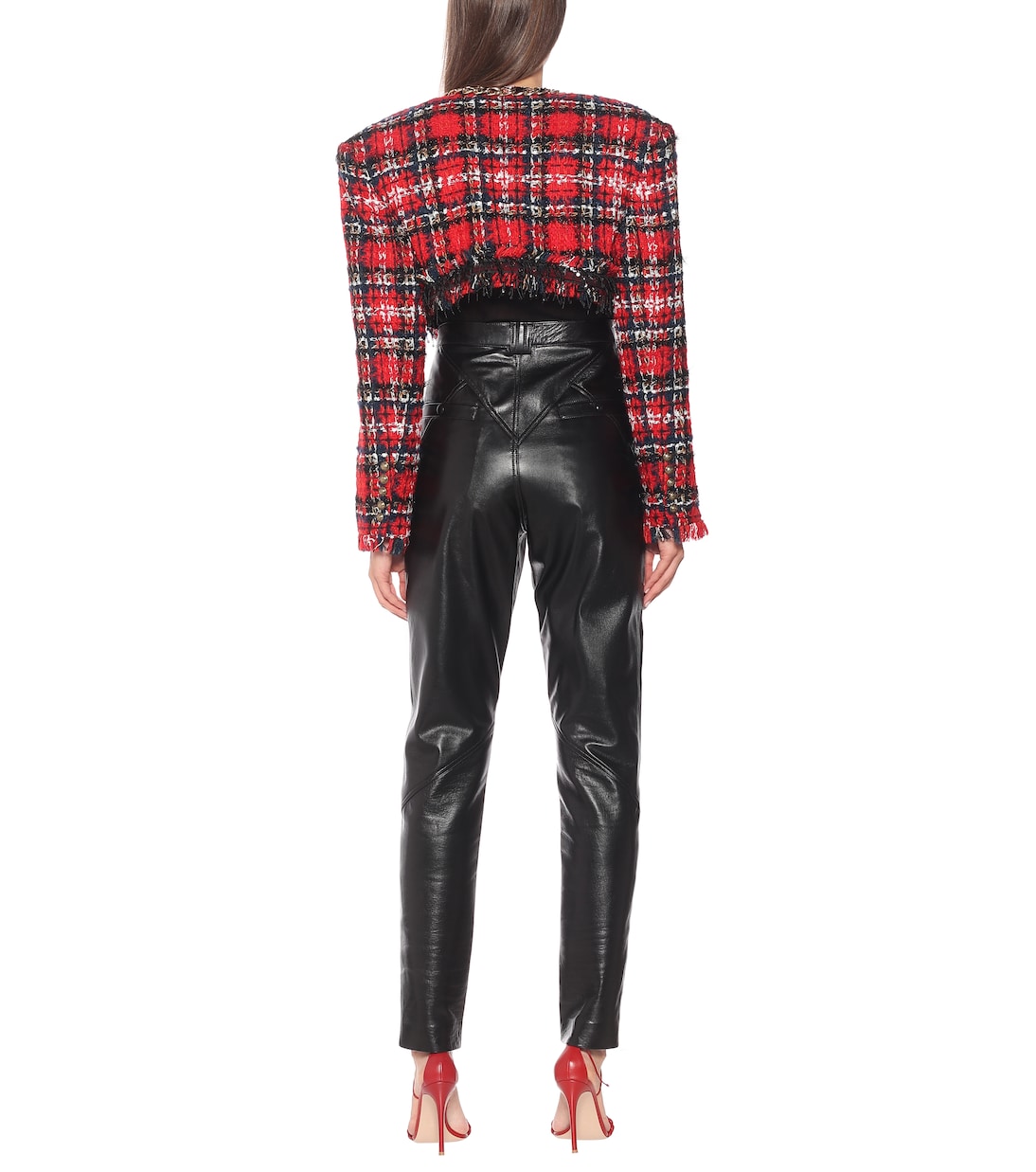 Checked tweed bolero jacket | Balmain