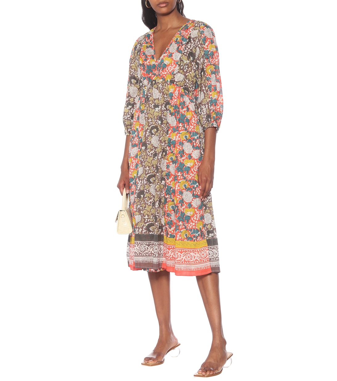 Robe longue Voletta en coton à fleurs | Velvet