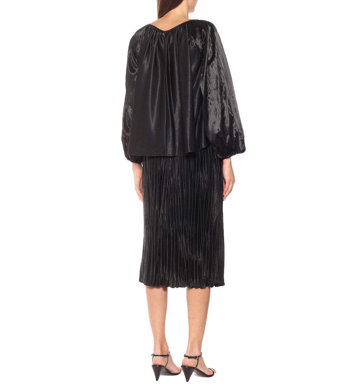 Gathered satin top | Jil Sander