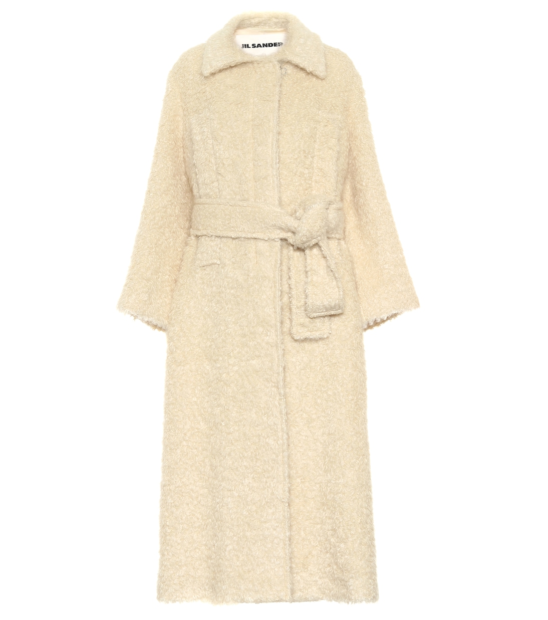 Abrigo de mohair con cinturón | Jil Sander