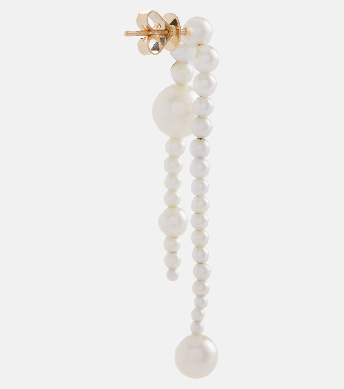 Orecchino Splash Nuit in oro giallo 14kt con perle di Sophie Bille Brahe, design unico per giovani trendy